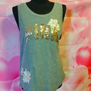 New Victoria's Secret Pink Sequin Shirt Size Medium